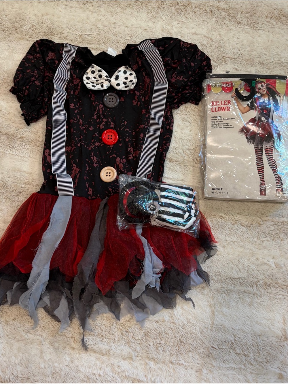 Spirit  Killer Clown Tutu Dress Costume XL women’s New